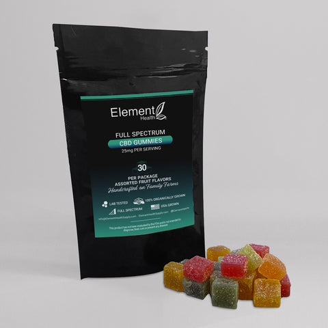 Full Spectrum CBD Gummies        750mg - 30  per pack - Element Health LLC