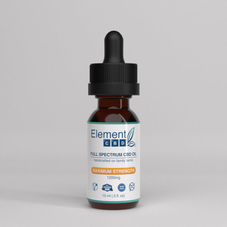 Full Spectrum CBD Oil - Maximum Strength 1200 mg - 15 mL – Element